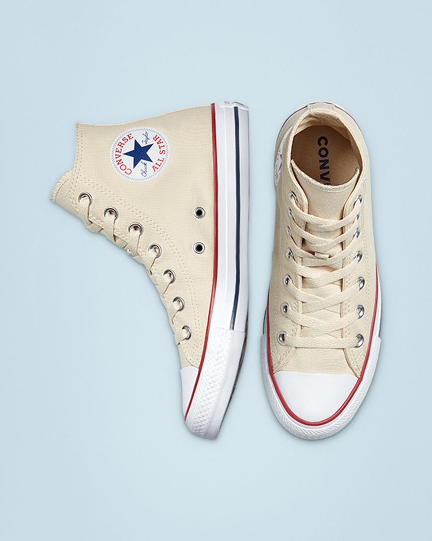 Tenisi Inalti Barbati Converse Chuck Taylor All Star Clasici Bej Albi | RO OQ13PZ087